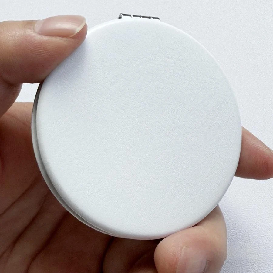 Leather Double-sided Makeup Mirror With Creative DIY Folding For Portable Use — image 4