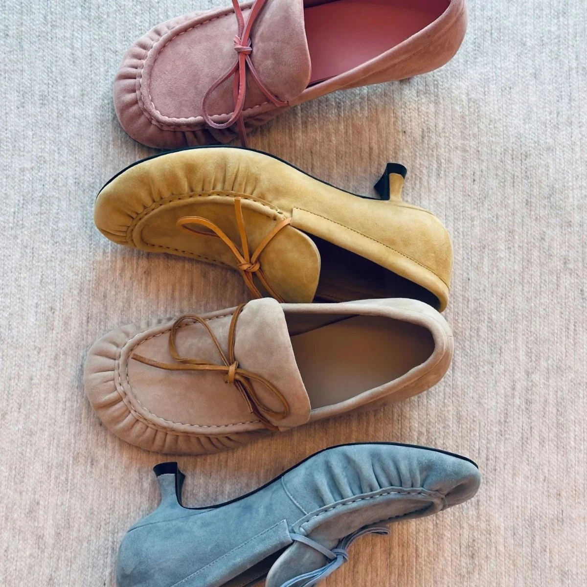 Leather Pleated Strap Bow High Heels — image 8