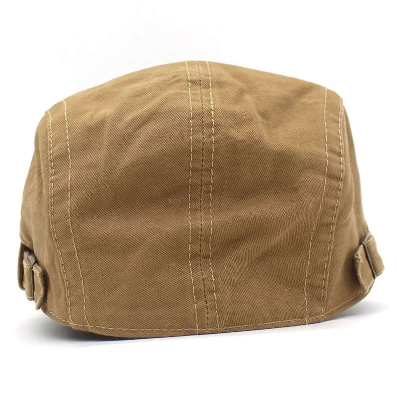 Leather Strap Jeans Button Men And Women Retro Peaked Cap — image 3