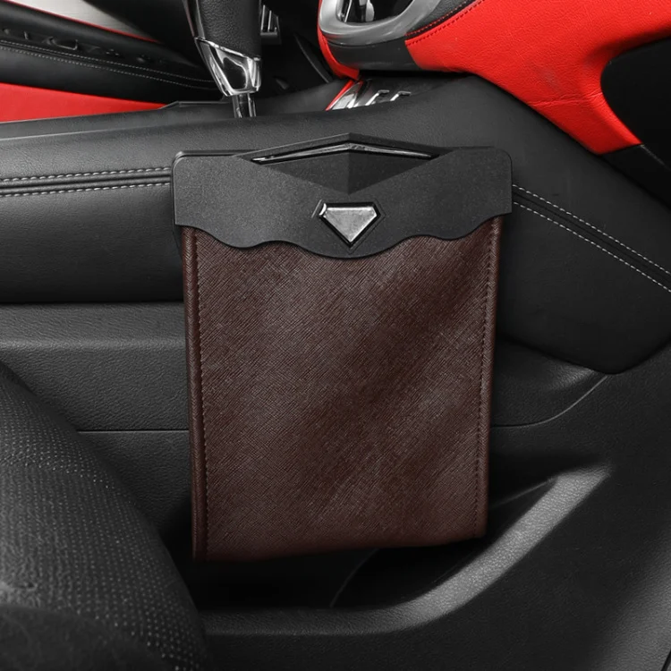 LED Car Trash Can Organizer Garbage Holder Automobiles Storage Bag Accessories Auto… — image 1