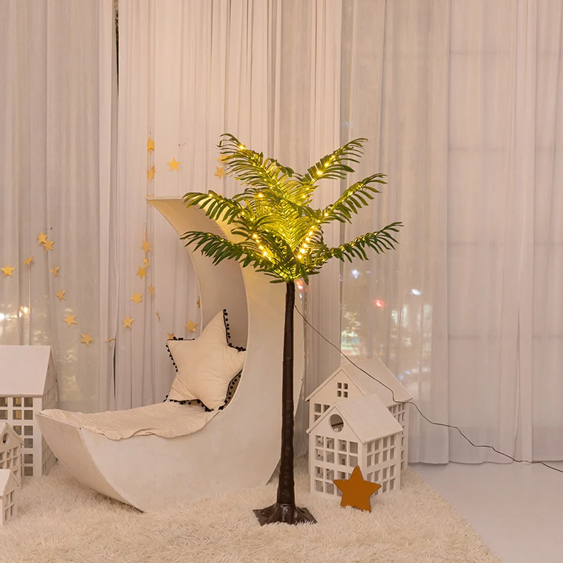 LED Coconut Tree Artificial Greenery Olive Leaves — image 6