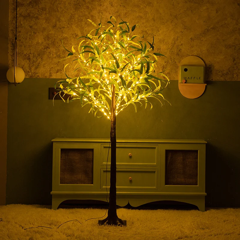 LED Coconut Tree Artificial Greenery Olive Leaves — image 8