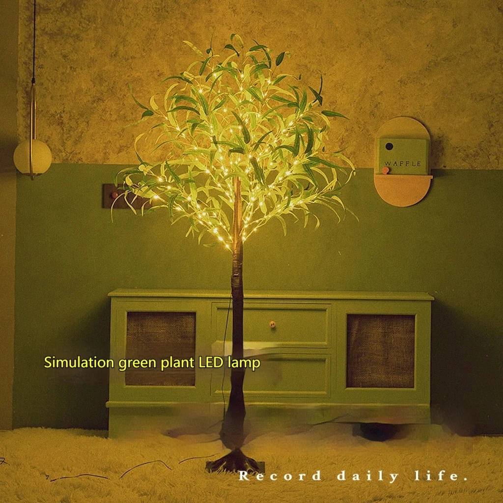 LED Coconut Tree Artificial Greenery Olive Leaves — image 3