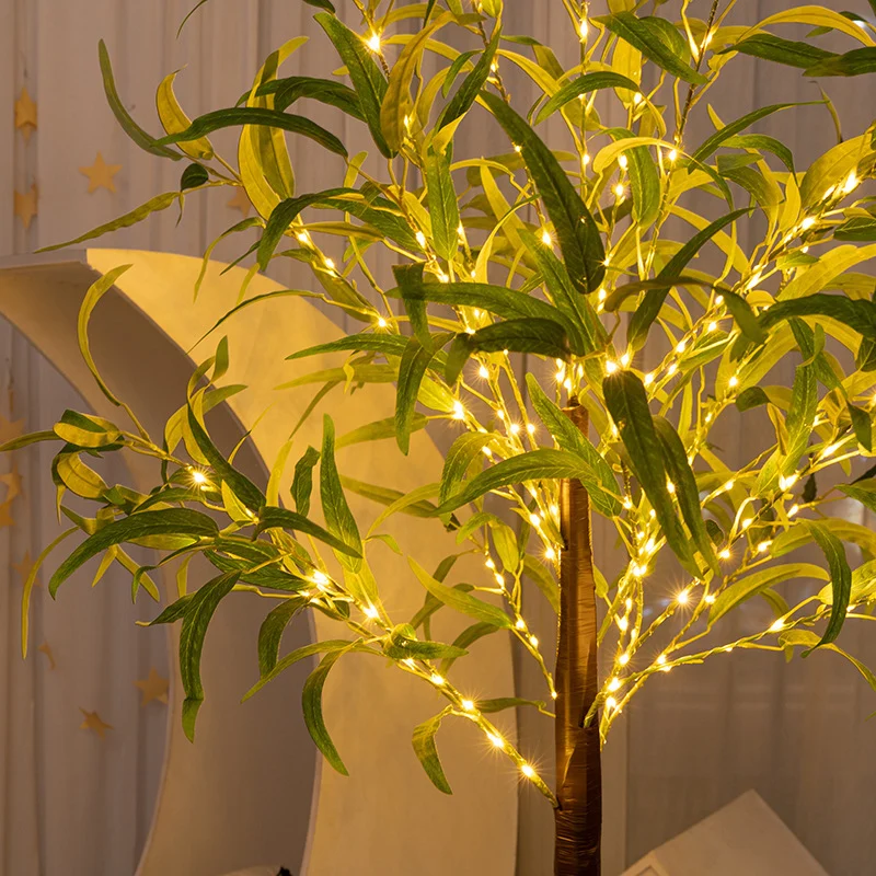 LED Coconut Tree Artificial Greenery Olive Leaves — image 5