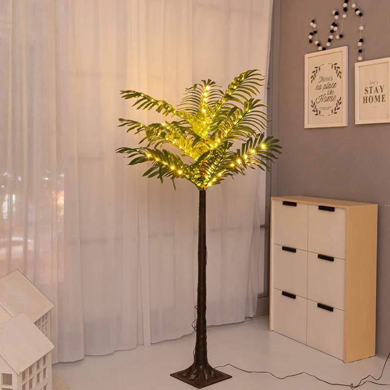 LED Coconut Tree Artificial Greenery Olive Leaves — image 7