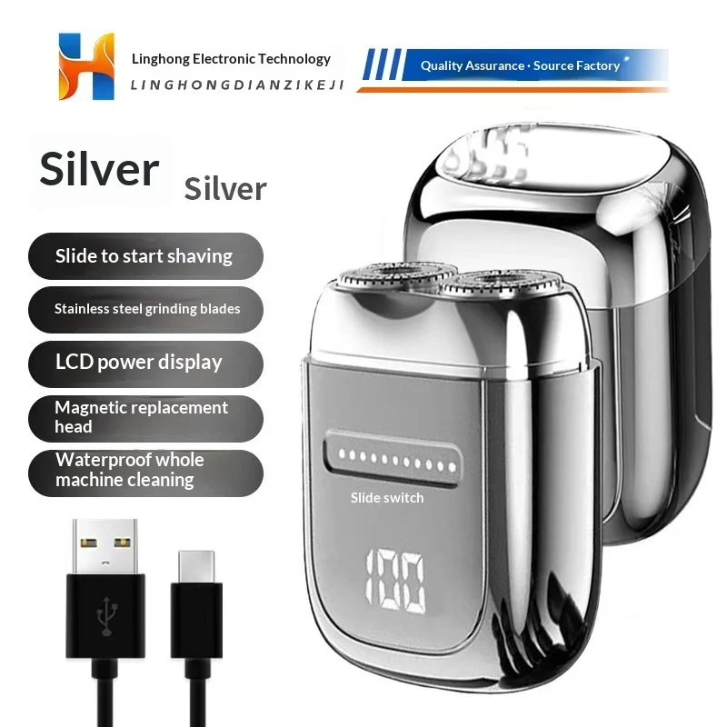 LED Digital Display Washable Fast-charging Portable Mini Electric Shaver — image 7