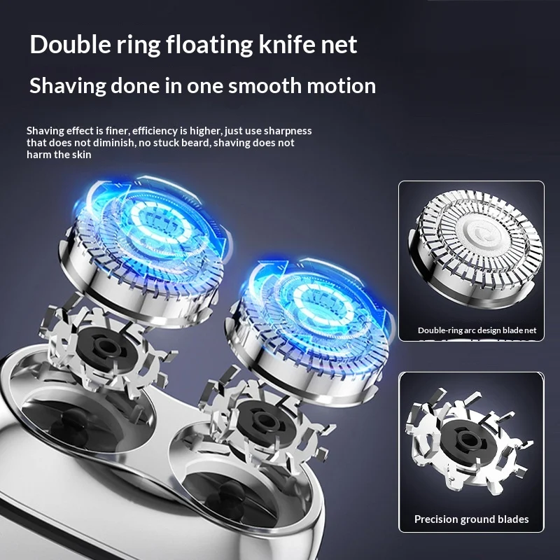 LED Digital Display Washable Fast-charging Portable Mini Electric Shaver — image 2