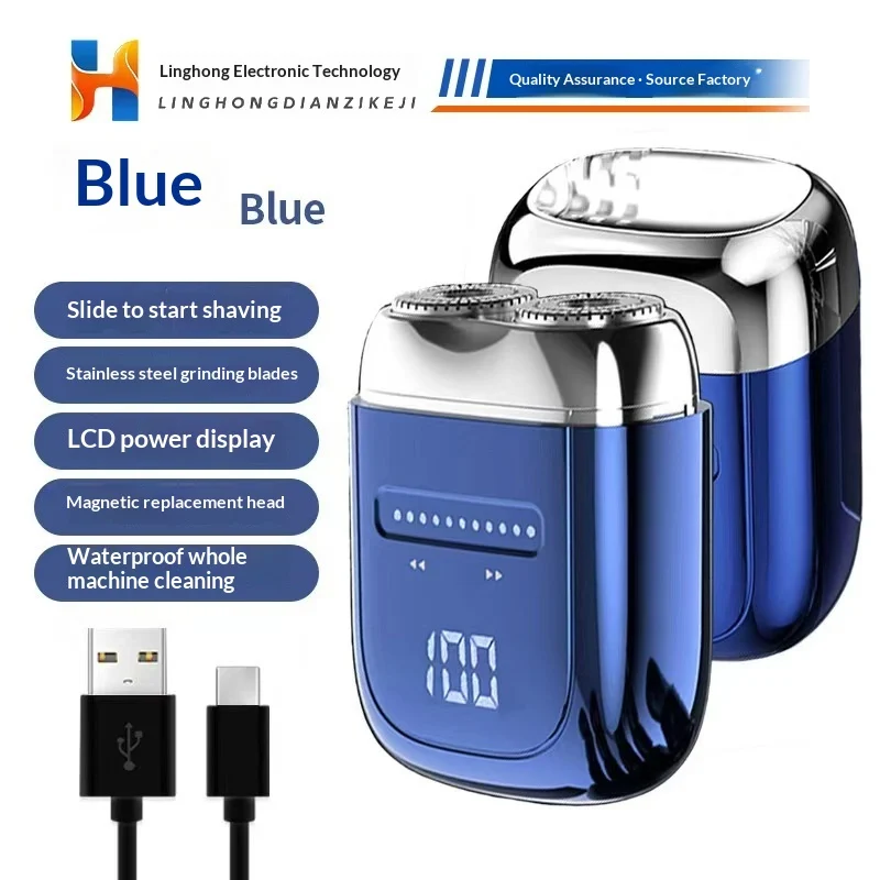 LED Digital Display Washable Fast-charging Portable Mini Electric Shaver — image 5