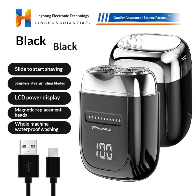 LED Digital Display Washable Fast-charging Portable Mini Electric Shaver — image 6