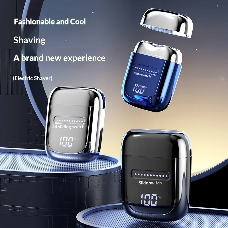 LED Digital Display Washable Fast-charging Portable Mini Electric Shaver — image 3