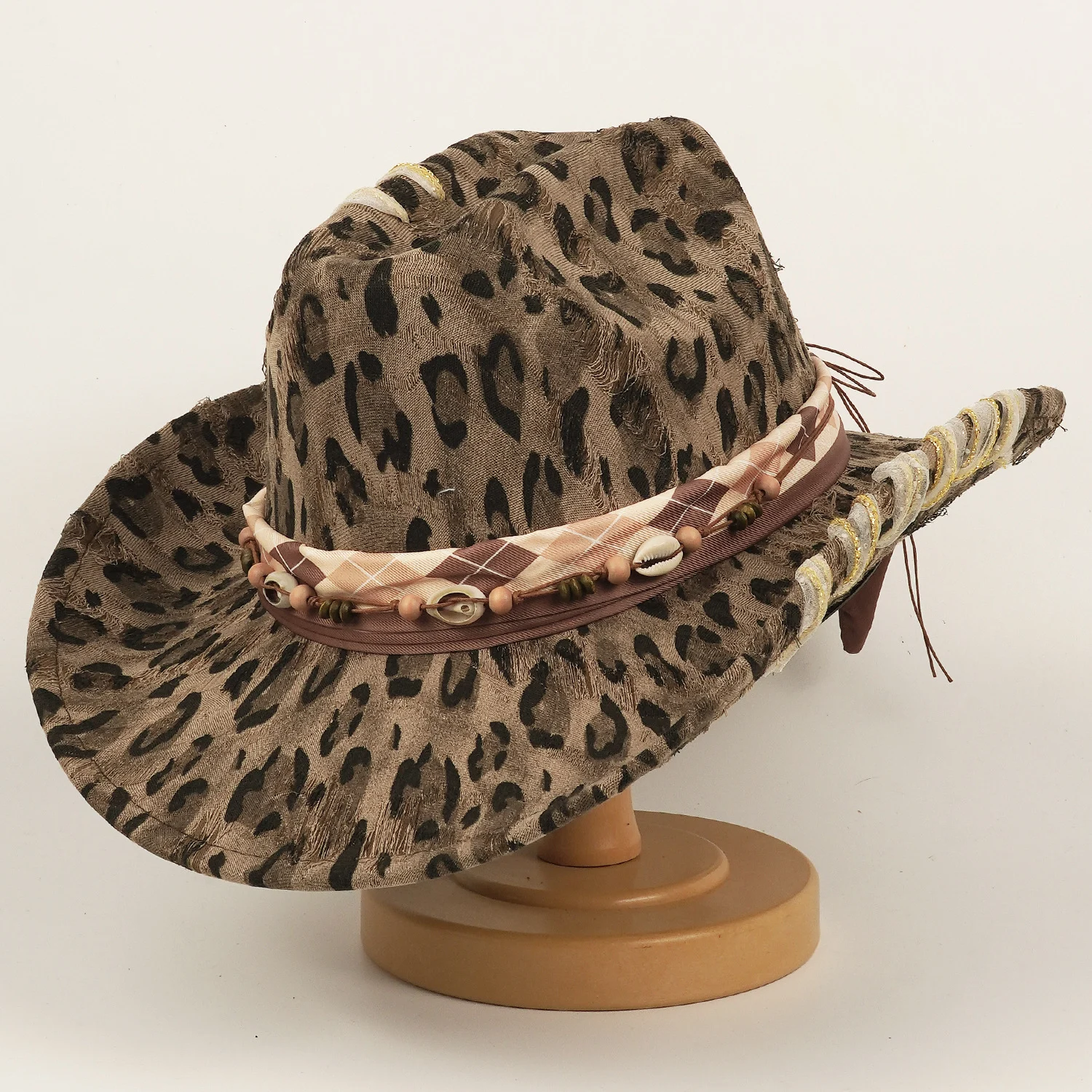 Leopard-print Hat Western Cowboy Hat, Sun Top — image 3