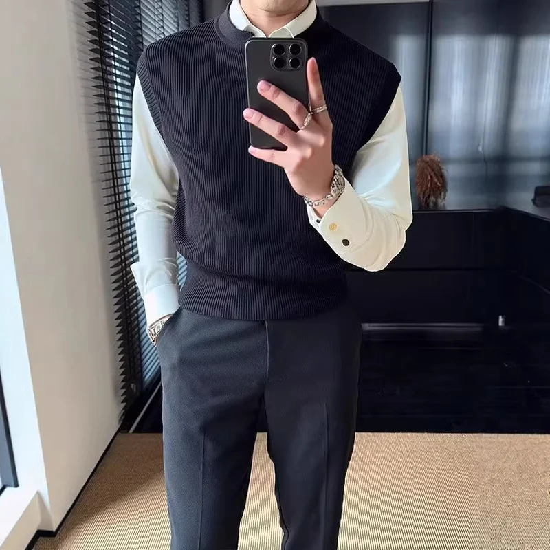 Light-luxury Business-casual Knit Vest — image 1