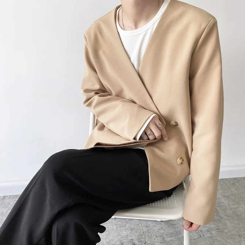 Light-mature Style Outfit Short Collarless Suit — image 3