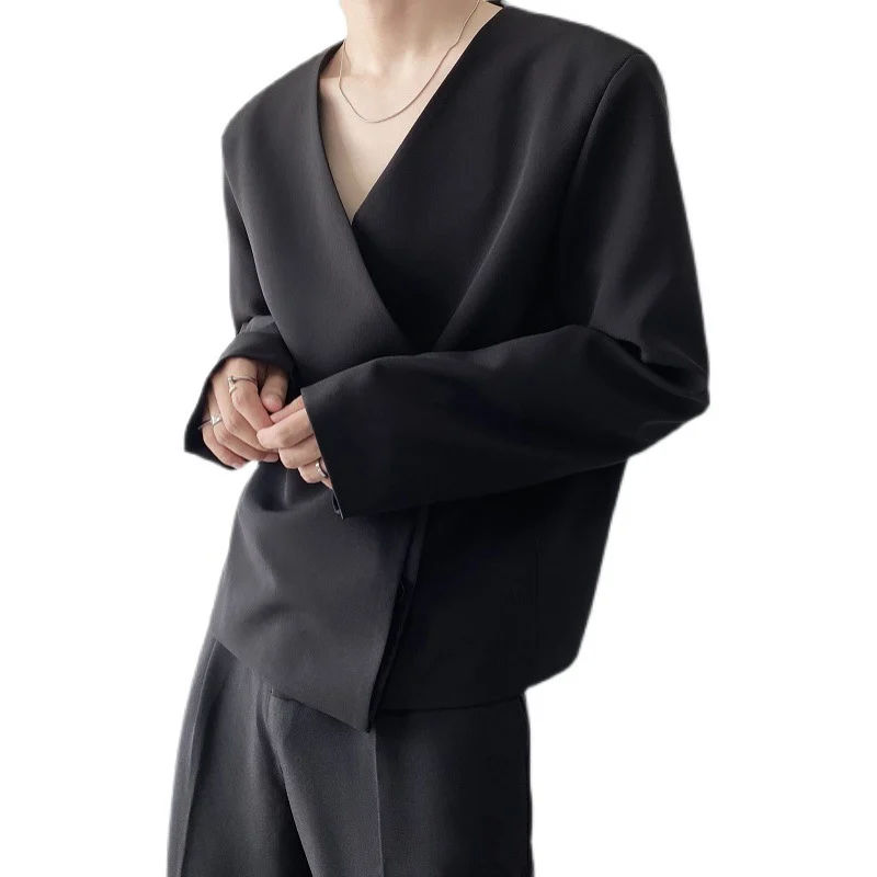 Light-mature Style Outfit Short Collarless Suit — image 5