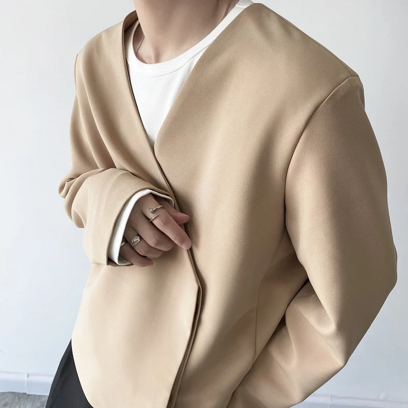 Light-mature Style Outfit Short Collarless Suit — image 2