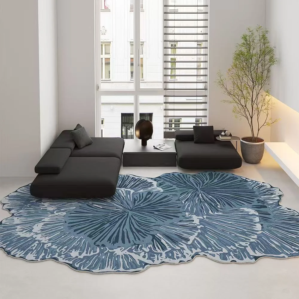 Living Room Rug Pink Shaped Cashmere Like Foot Mat — image 6