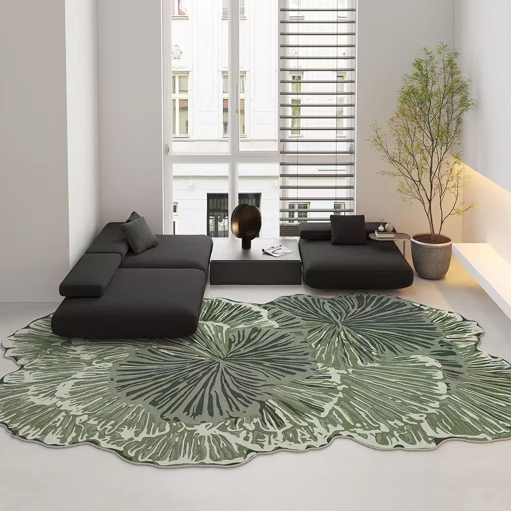 Living Room Rug Pink Shaped Cashmere Like Foot Mat — image 4