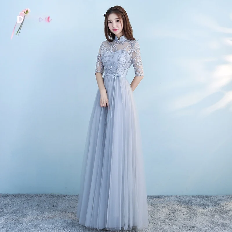 Long Bridesmaid Blue Wedding Dress Girlfriends Party — image 5
