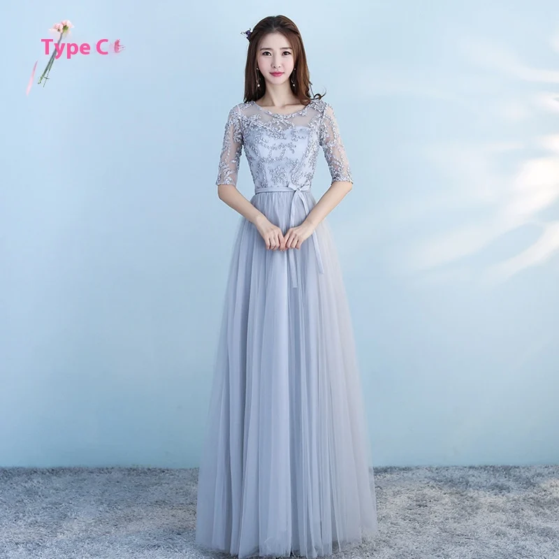 Long Bridesmaid Blue Wedding Dress Girlfriends Party — image 9