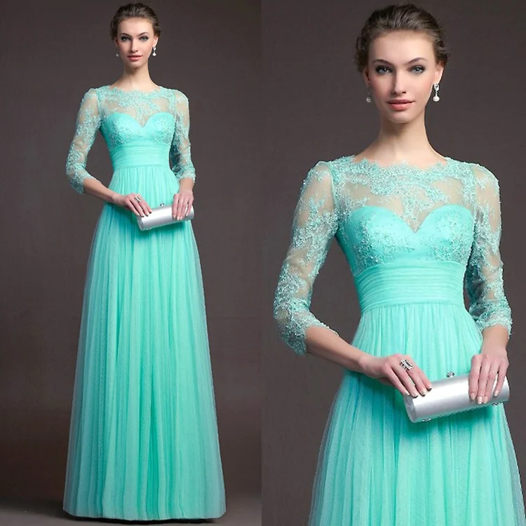 Long Sleeve Lace See-through Dress — image 3