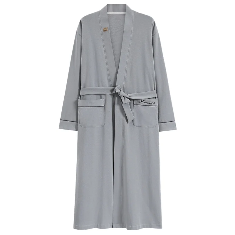 Long-sleeve Mens Home Wear Long And Thin Nightgown — image 3