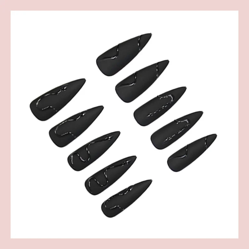 Long-stiletto Wearable Nail Gel Patch For Manicure — image 2