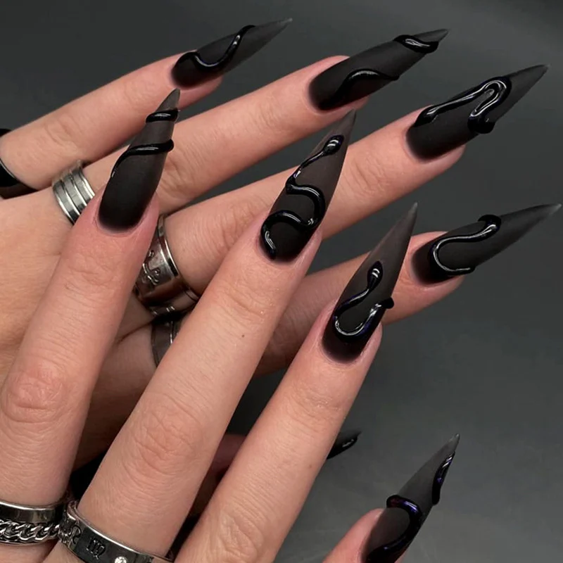 Long-stiletto Wearable Nail Gel Patch For Manicure — image 3