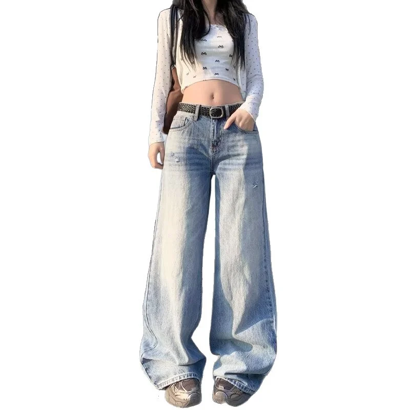 Loose-fit Figure-flattering Distressed Floor-length Casual Pants — image 5