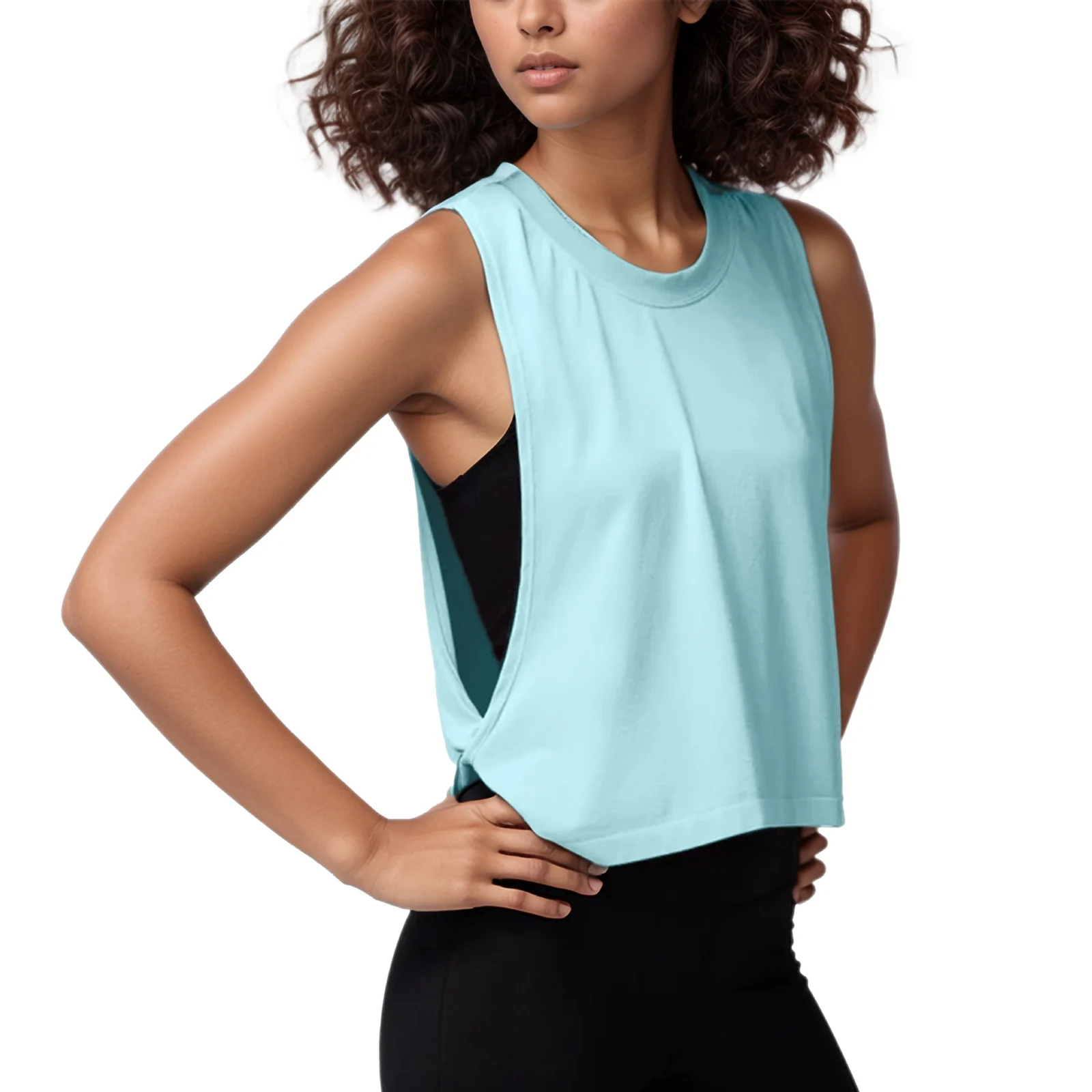 Loose Sleeveless Blouse Sports Vest Women's Summer Lightweight Breathable Running Yoga… — image 3