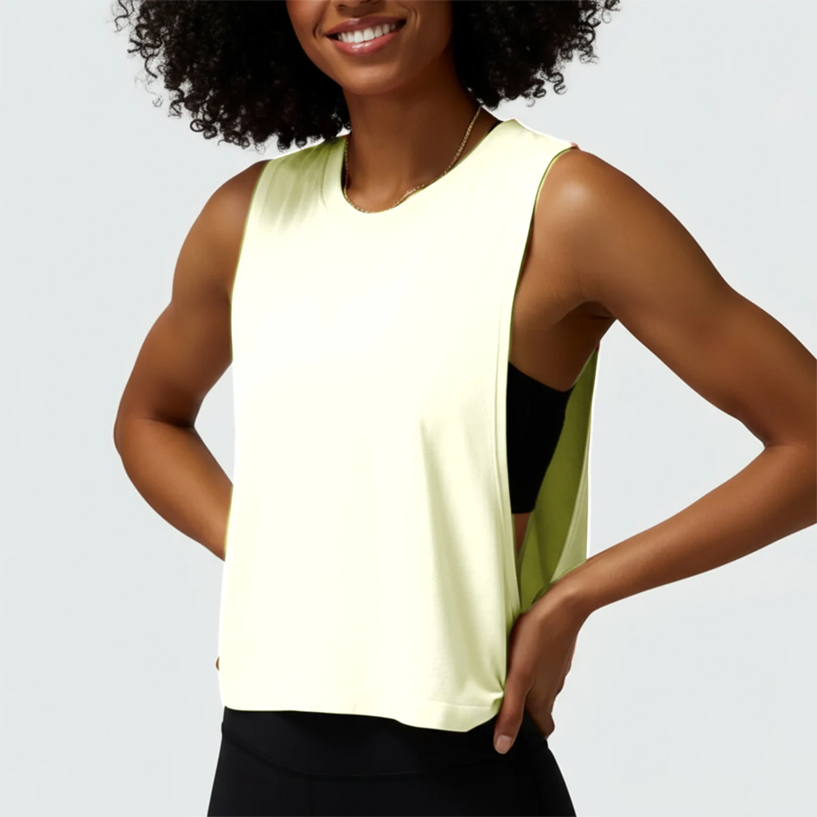 Loose Sleeveless Blouse Sports Vest Women's Summer Lightweight Breathable Running Yoga… — image 5