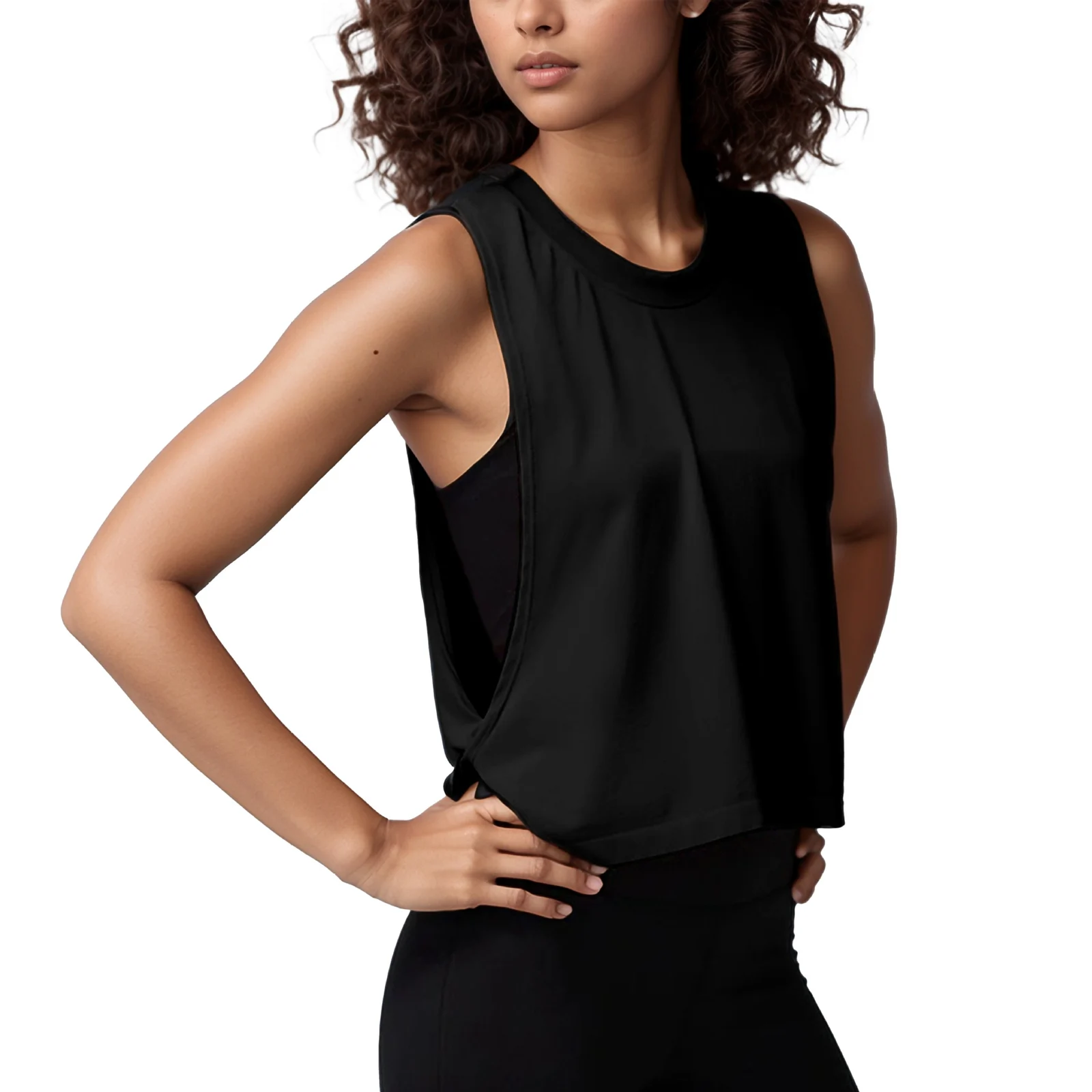 Loose Sleeveless Blouse Sports Vest Women's Summer Lightweight Breathable Running Yoga… — image 8