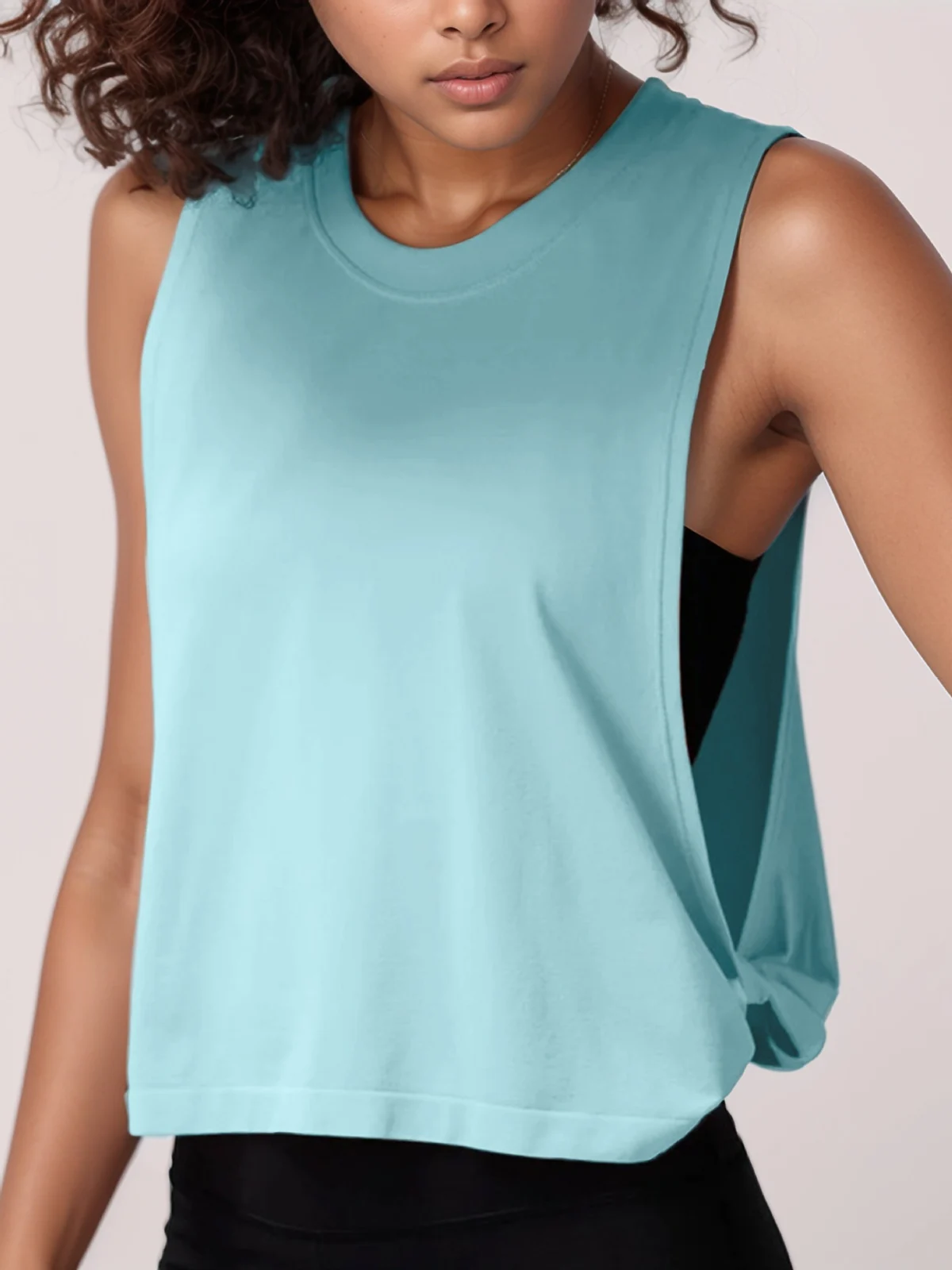 Loose Sleeveless Blouse Sports Vest Women's Summer Lightweight Breathable Running Yoga… — image 1