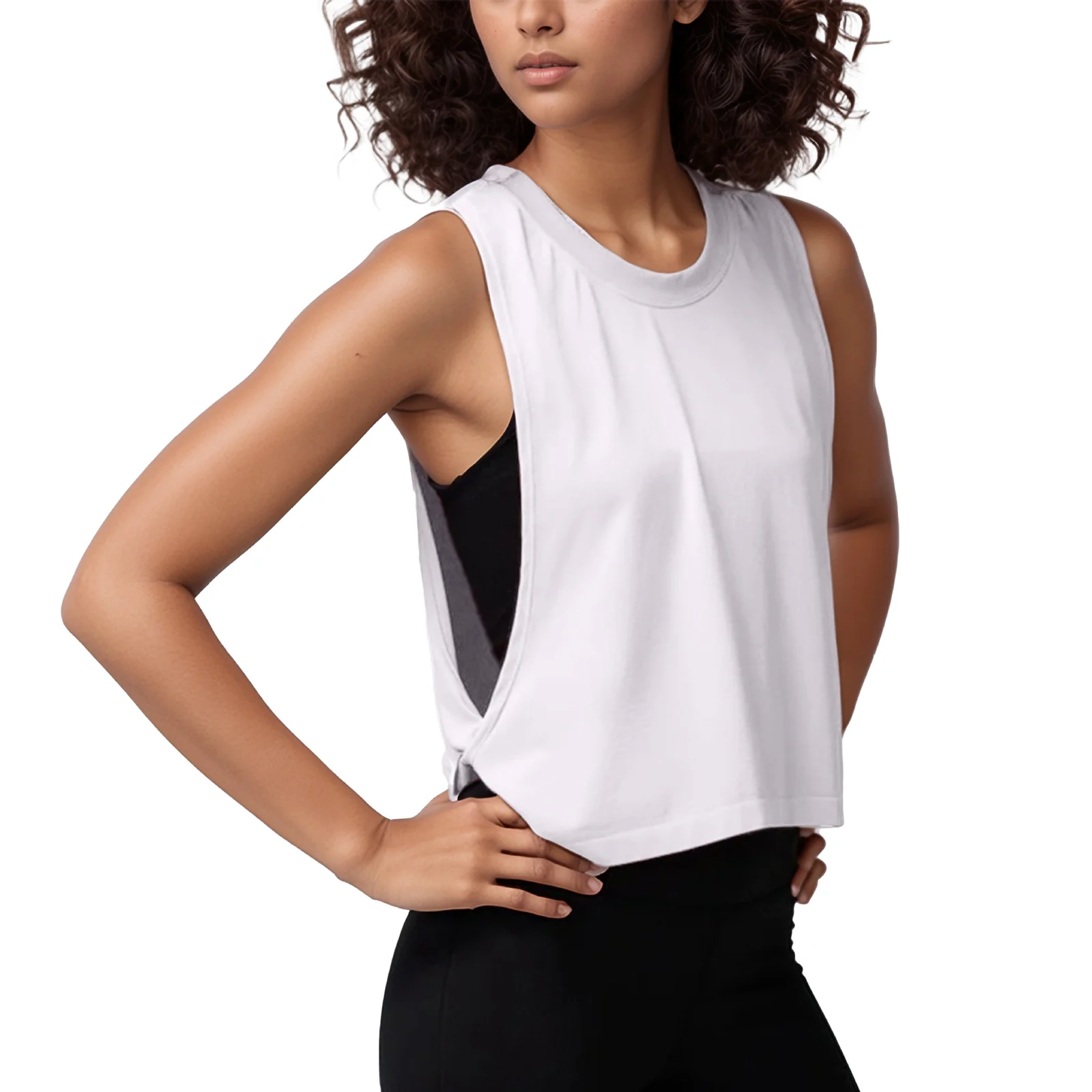 Loose Sleeveless Blouse Sports Vest Women's Summer Lightweight Breathable Running Yoga… — image 6