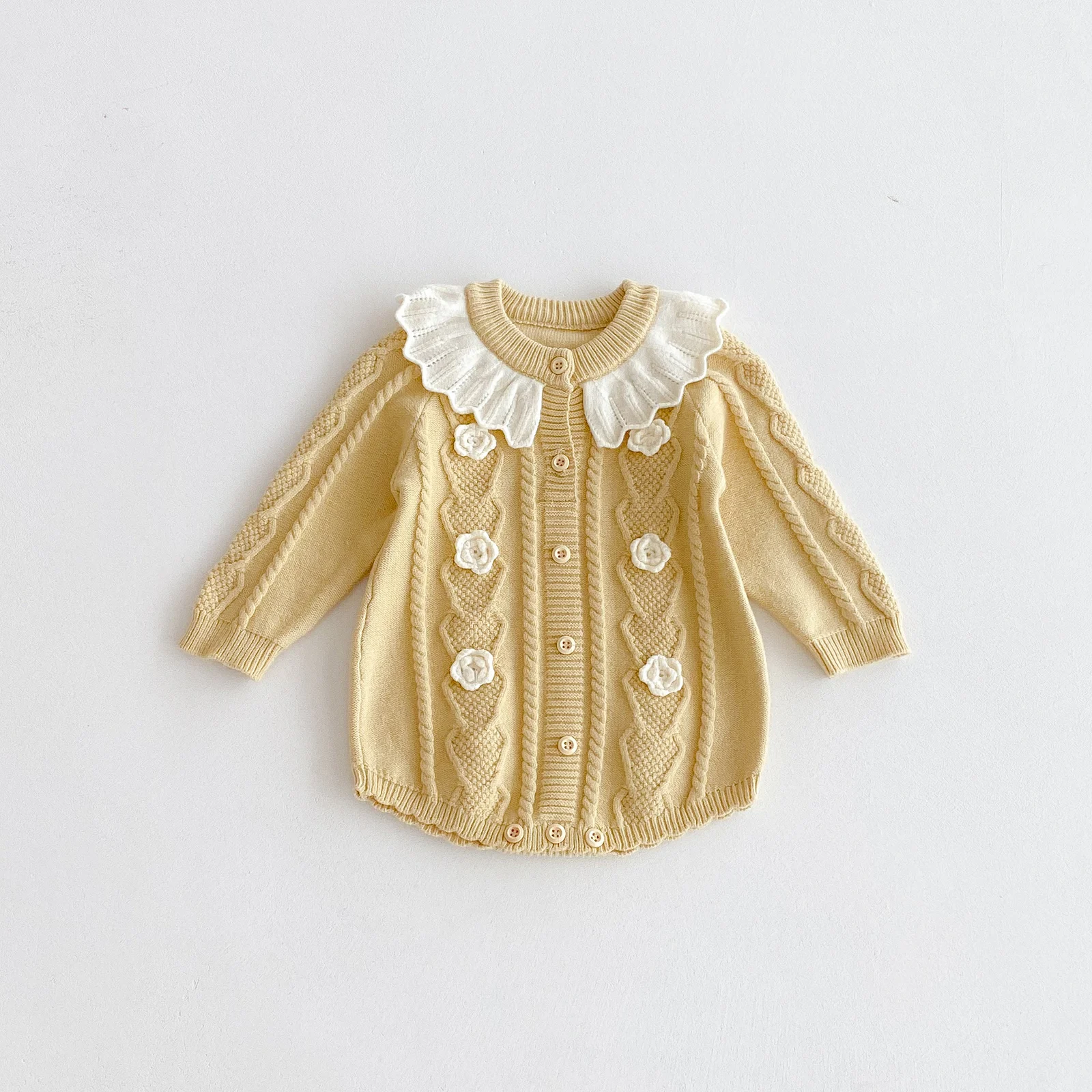 Lotus-leaf-neck Knitted Jumpsuit — image 3