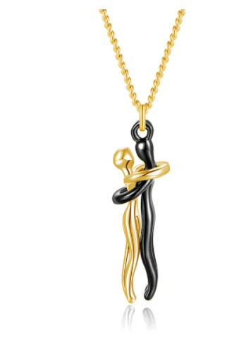 Love Hug Necklace Unisex Men Women Couple Jewelry Simple Temperament Clavicle Chain… — image 7