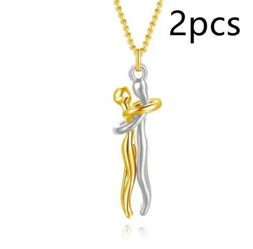 Love Hug Necklace Unisex Men Women Couple Jewelry Simple Temperament Clavicle Chain… — image 2