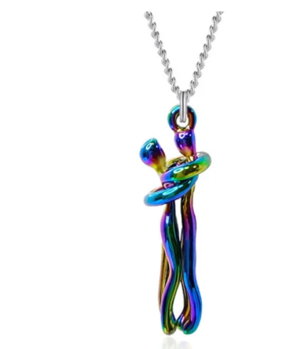 Love Hug Necklace Unisex Men Women Couple Jewelry Simple Temperament Clavicle Chain… — image 10