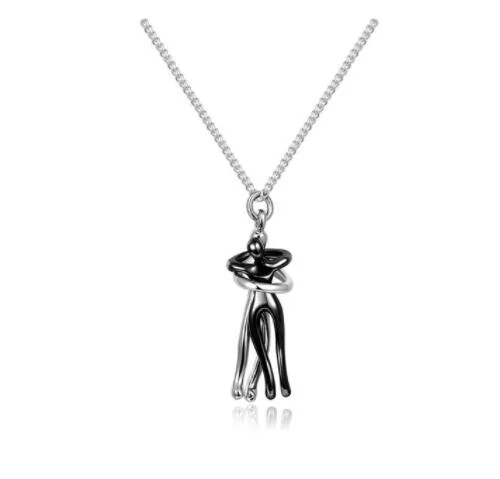 Love Hug Necklace Unisex Men Women Couple Jewelry Simple Temperament Clavicle Chain… — image 1