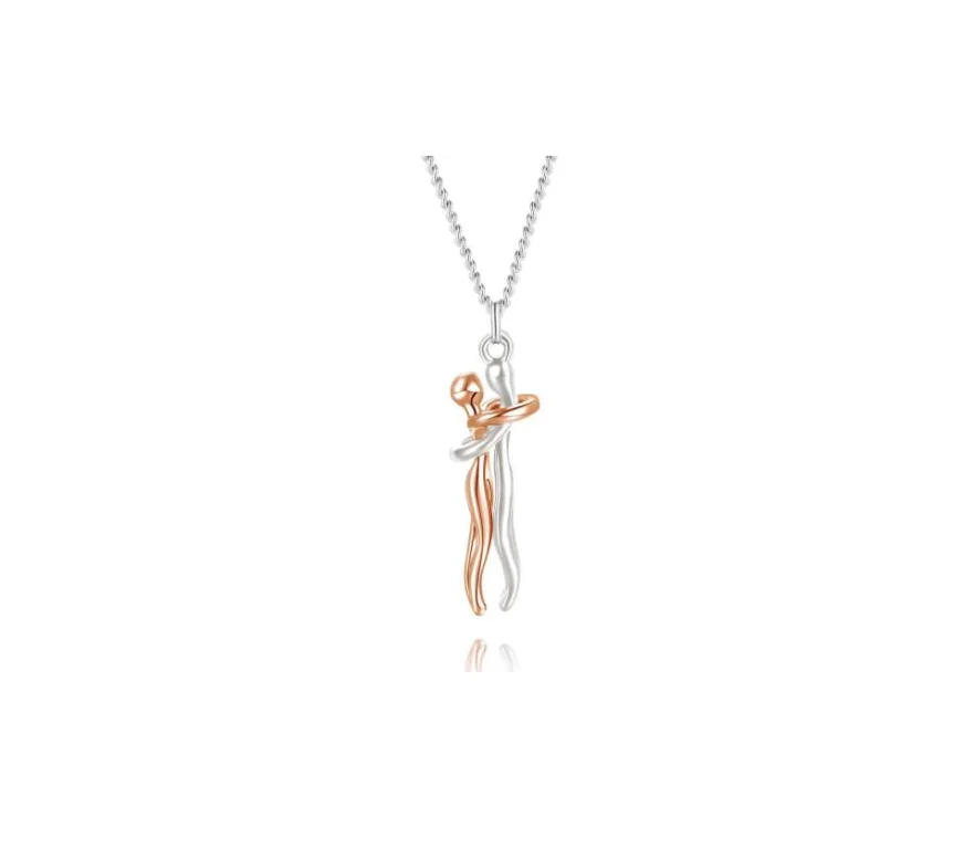 Love Hug Necklace Unisex Men Women Couple Jewelry Simple Temperament Clavicle Chain… — image 9