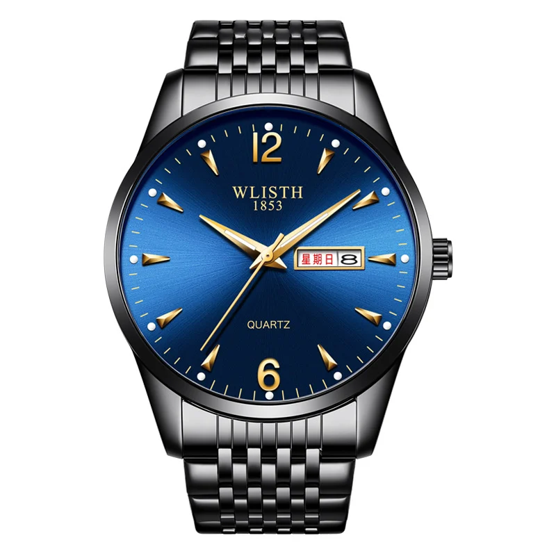 Luminous Waterproof Leather-strap Quartz Watch For Men — image 9