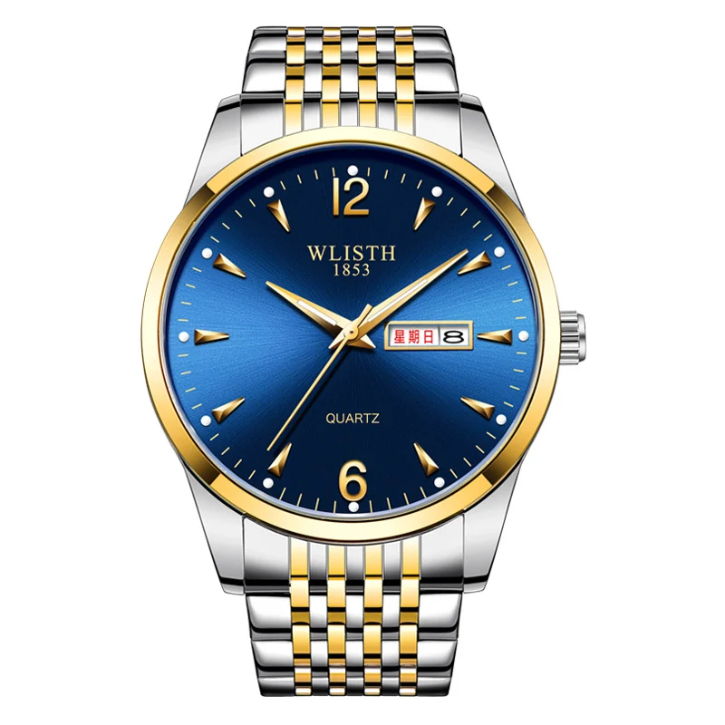 Luminous Waterproof Leather-strap Quartz Watch For Men — image 4