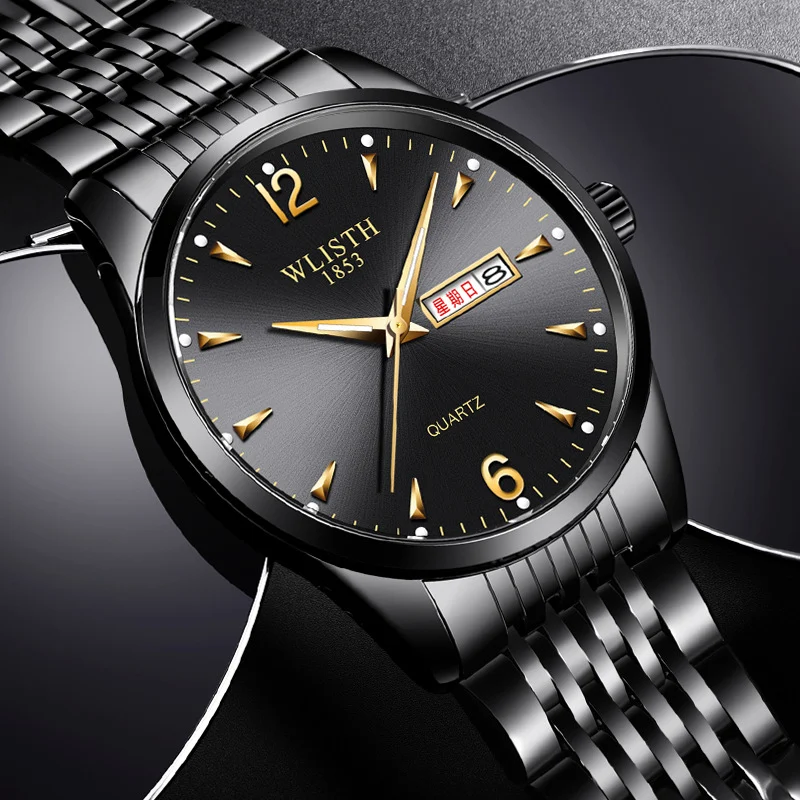 Luminous Waterproof Leather-strap Quartz Watch For Men — image 8