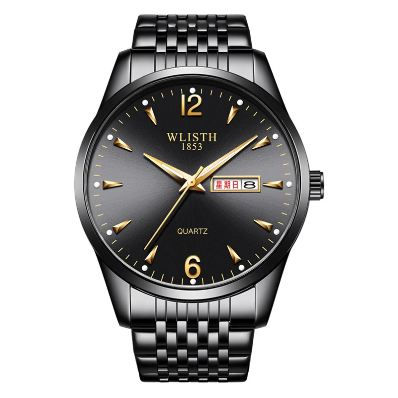 Luminous Waterproof Leather-strap Quartz Watch For Men — image 2