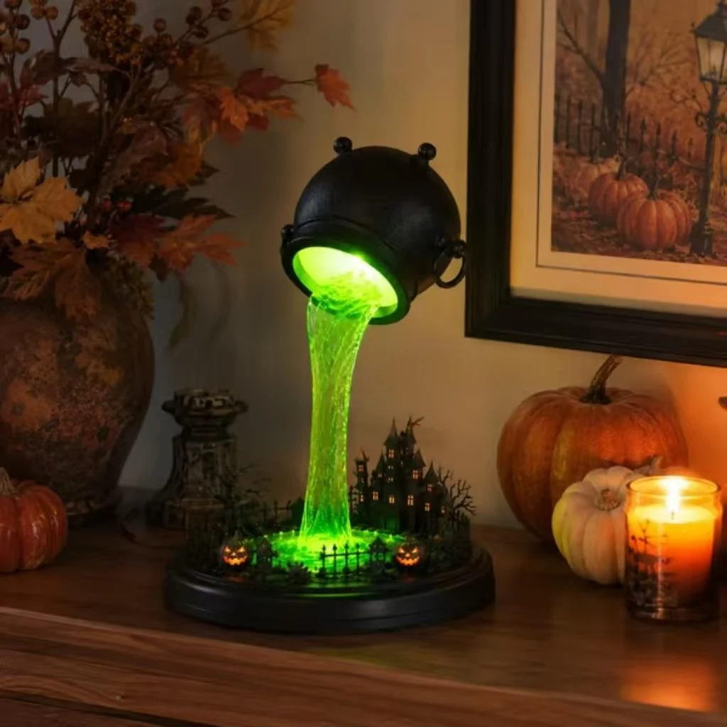 Luminous Witchs Cauldron Lamp Resin Craft — image 5