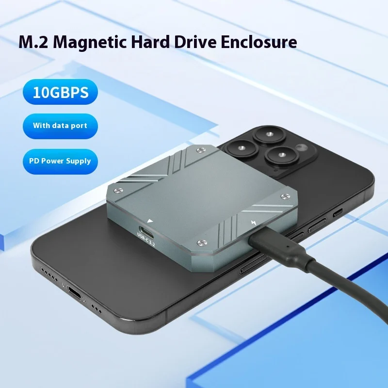 Magnetic Hard Disk Box M2 Horse Running Light 10GBS Transmission — image 1