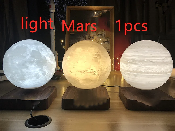 Magnetic Levitation Table Lamp Moon Light 3D Printing Planet Night — image 3
