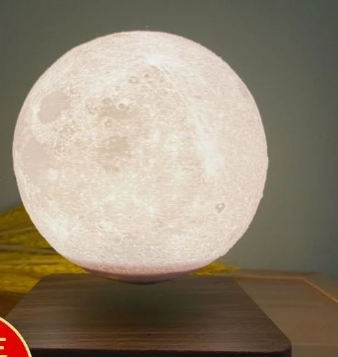 Magnetic Levitation Table Lamp Moon Light 3D Printing Planet Night — image 1