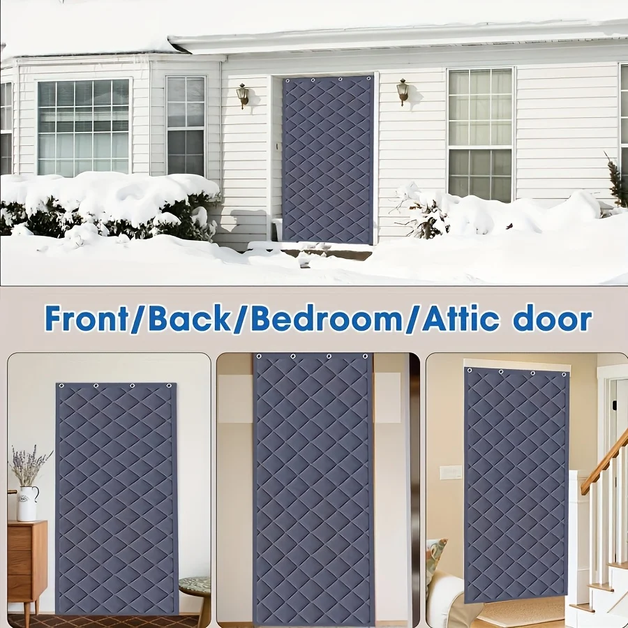 Magnetic Sealed Thick Oxford Insulated Door Curtain, Block Cold Wind Reduce Heating… — image 7