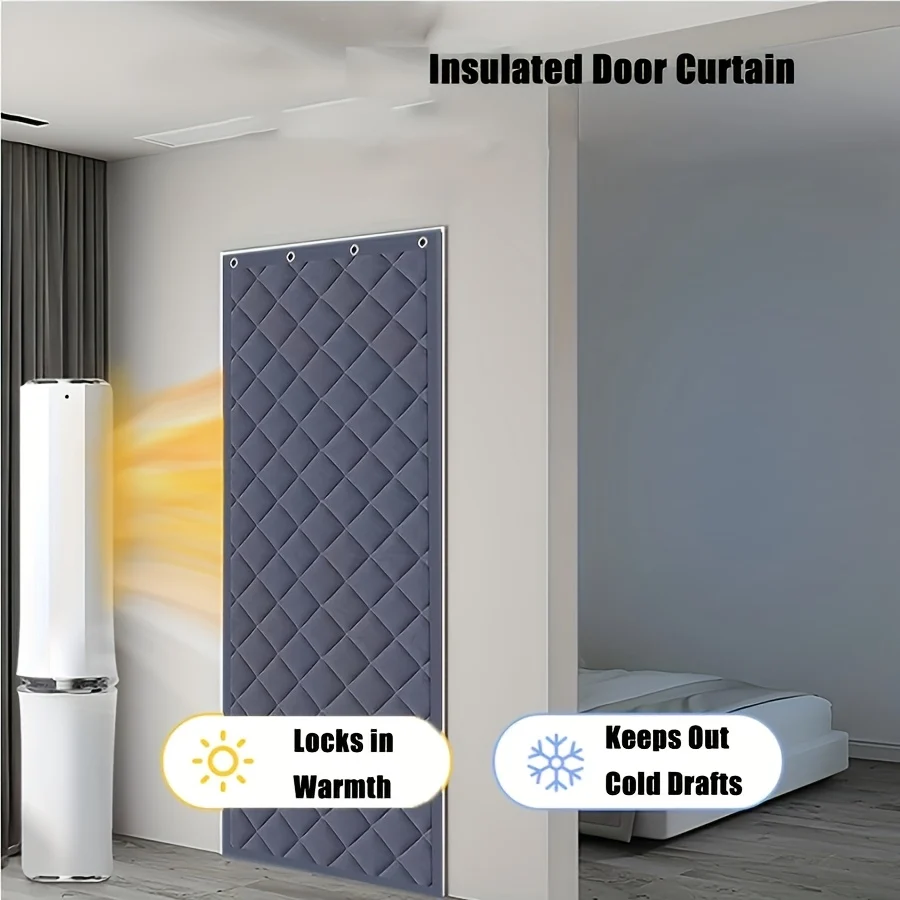 Magnetic Sealed Thick Oxford Insulated Door Curtain, Block Cold Wind Reduce Heating… — image 12