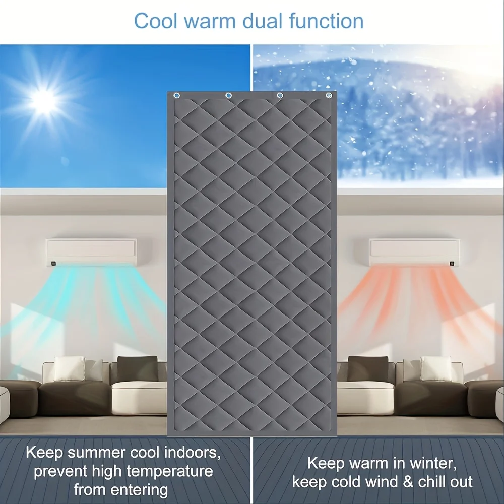 Magnetic Sealed Thick Oxford Insulated Door Curtain, Block Cold Wind Reduce Heating… — image 6